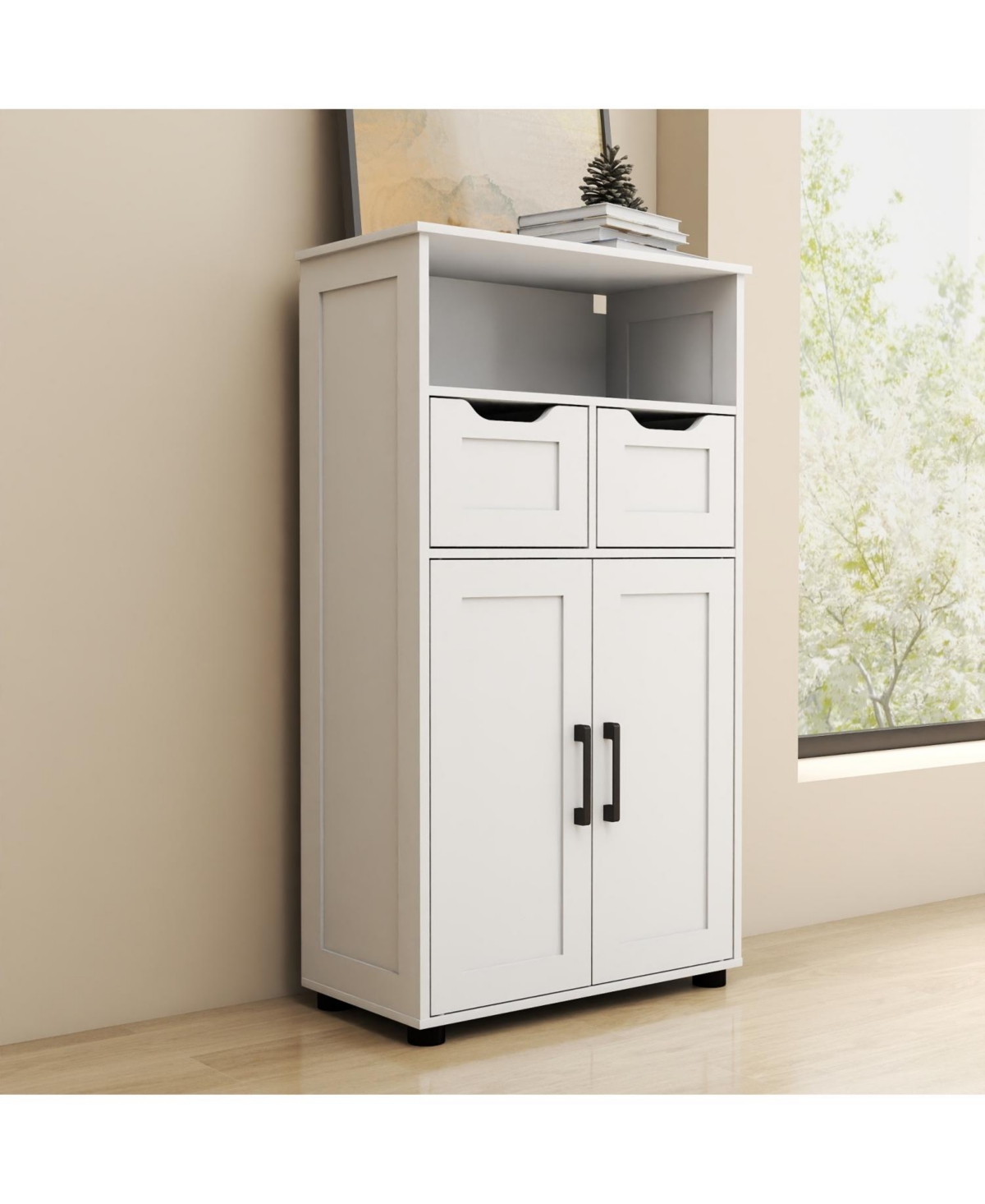 Streamdale Furniture Farmhouse Double-Door Storage Cabinet