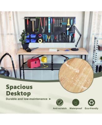 Streamdale Folding Butcher-Block Workbench - Portable Utility Table