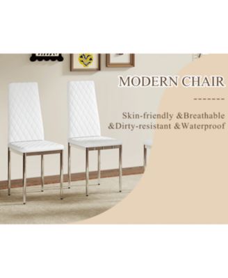 Diamond Quilted Dining Chairs (Set of 4)