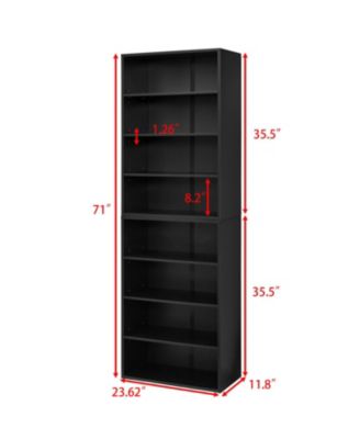 Streamdale CD DVD Storage Cabinet Bookcase Adjustable Shelf