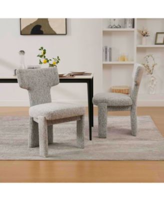  Upholstered Chenille Dining Chairs (Set of