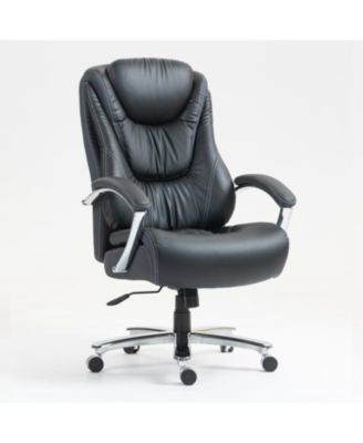 Ergonomic PU Leather Office Chair with Lumbar Support