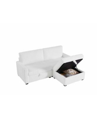 Square Tufted Ottoman with Storage Box, Large