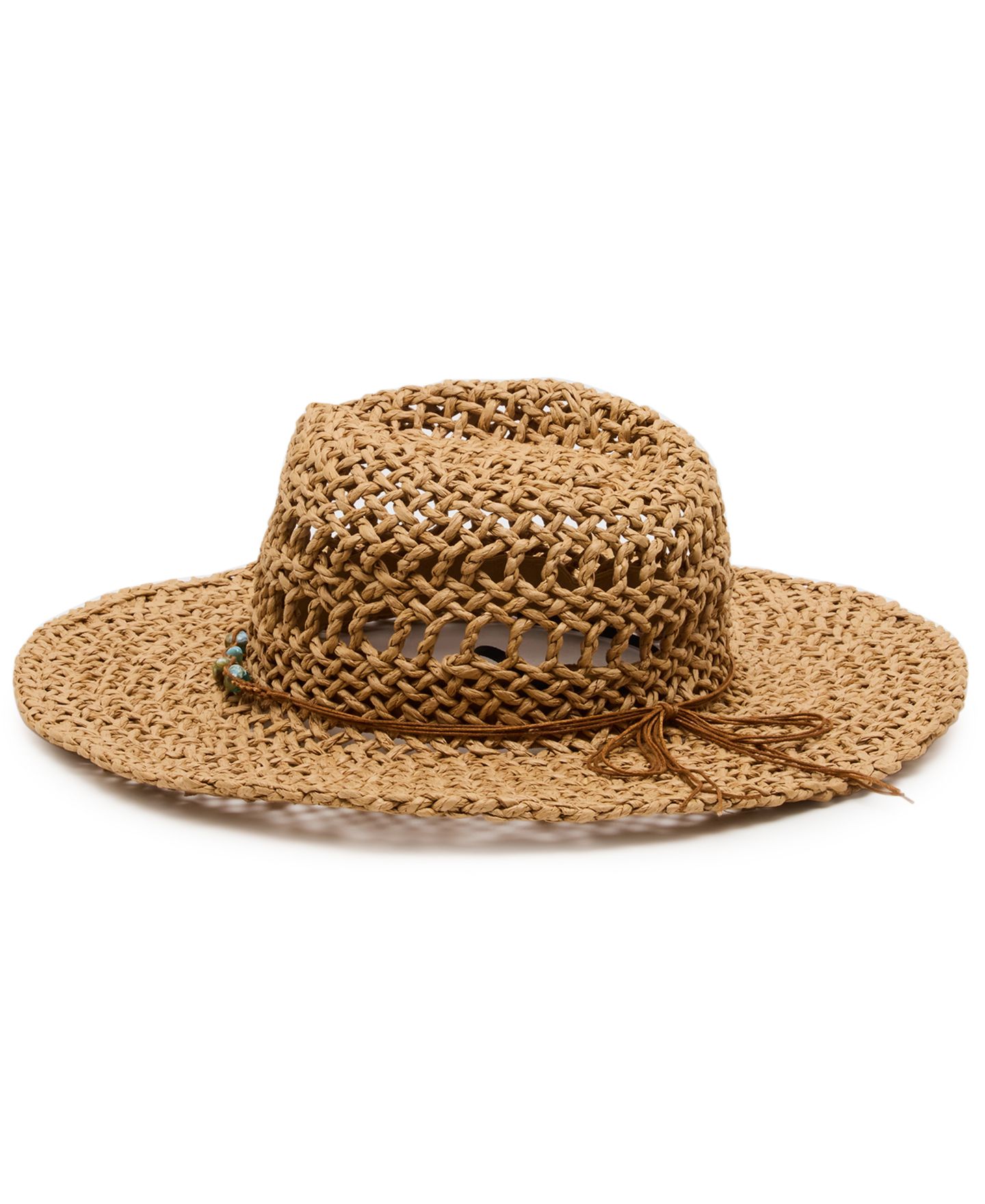 Женский головной убор Steve Madden Beaded Trim Western Hat, цвет: Рыжевато-коричневый — фото 5