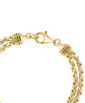 Men's Gold Over Silver Bracelet