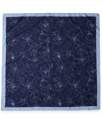 Sketch Floral Voile Square Scarf