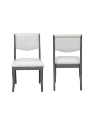  Oak Gray Upholstered Dining Chairs (Set of 2)