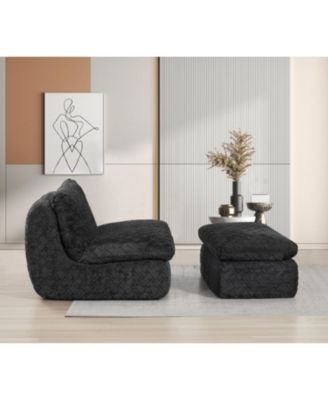 Full Compression sofa chair with swivel add Ottoman