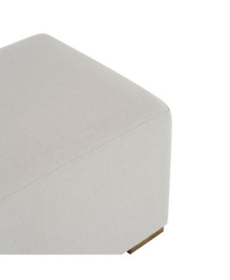 Streamdale Simple White Long Ottoman, Practical Furniture for Living Room and Bedroom