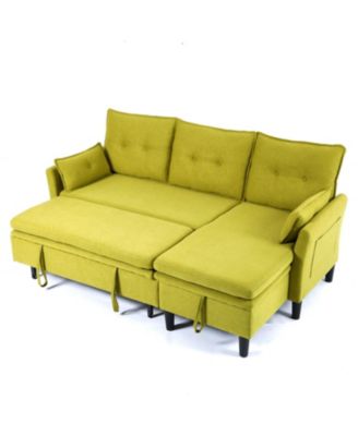 Streamdale Green L-Shaped Sectional Sofa with Storage