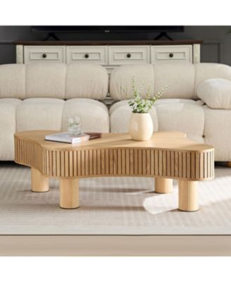 Modern Wooden Drum Coffee Table