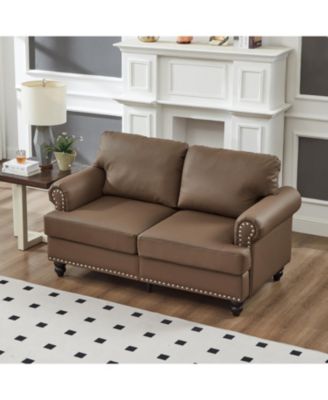 Streamdale Modern Classic Loveseat Faux Leather