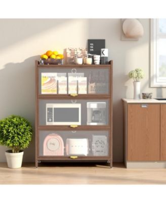 44" Metal 3-Door Cabinet