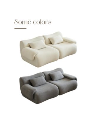 Streamdale Memory Foam 2-Seater Sofa in a Box - White