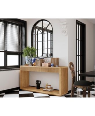 Streamdale 60" Modern 2-Drawer Fluted Console Table