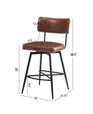 26" Retro Swivel Counter Stools (Set of 2)