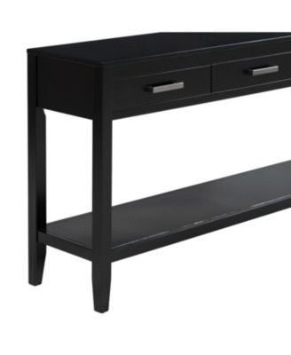  Contemporary 3-Drawer Console Table with 1 Shelf, Entrance Table for Entryway, Hallway, Living Room, Foyer, Corridor