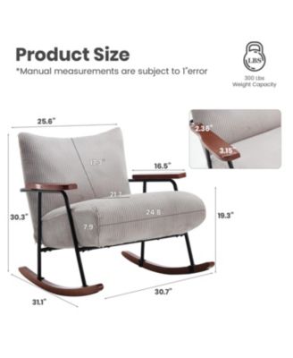 Streamdale Modern Accent Chair Arm Chair Living Room Rocking Chair Metal Frame