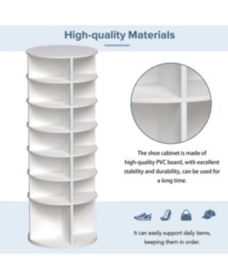 Streamdale 7-Tier Spinning Shoe Rack 360 Revolving Organizer, Fits 28 Pairs