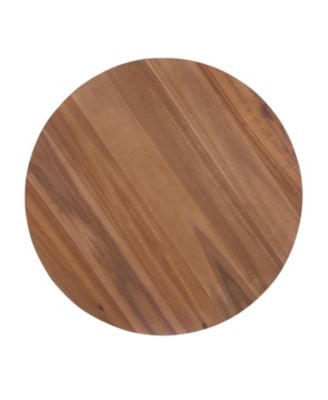 Acacia Wood Coffee Table - 30" Round Easy Assembly