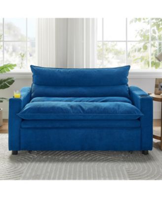 Convertible Velvet Sofa Bed - 3-in-1 Sleeper Couch