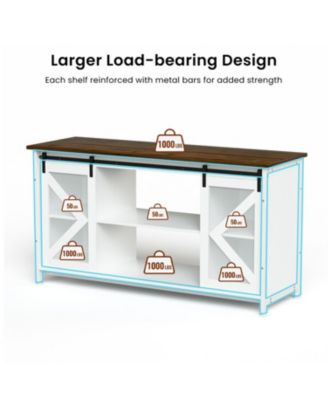 Metal Aquarium Stand with Cabinet - 80 Gallon White