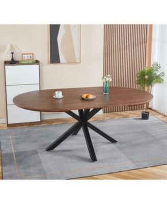 Extendable Table Metal Leg MDF Top 120-200cm