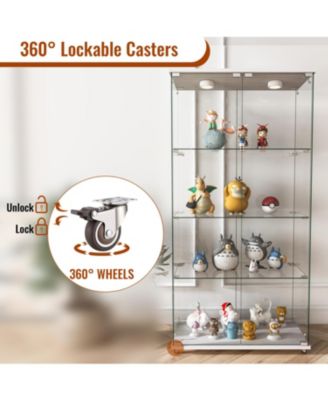 LED Glass Display Cabinet - White