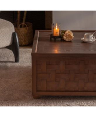 Farmhouse Coffee Table - Large Square Brown