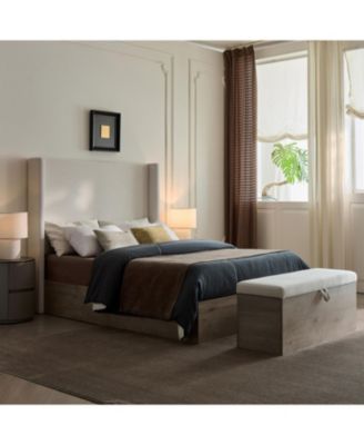 Shelton Ivory Chenille Storage Bench