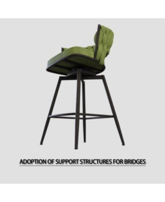 26" Linen Bar Stools Set of 2