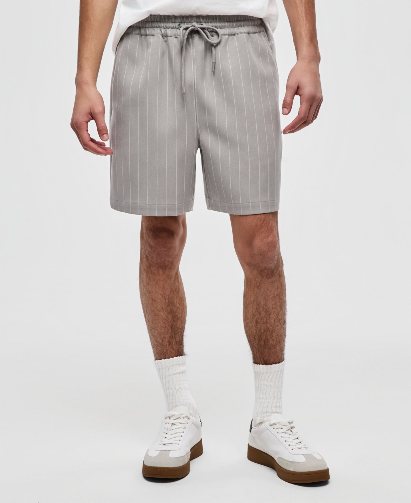 Мужские шорты Mode of One Pinstripe Pull-On, цвет: Серый — фото 3