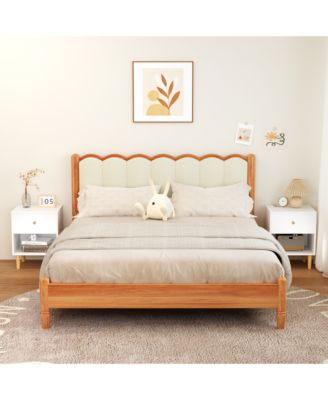 Streamdale 23.22"H Wooden Nightstand with One Drawer One Shelf for Kids