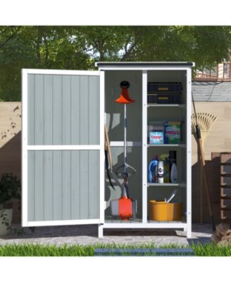 54" Storage Shed w/ Sloped Roof & 5 Compartments