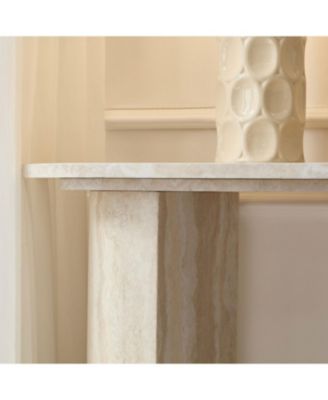 Faux Marble Console Table - Modern Skinny Sofa Table