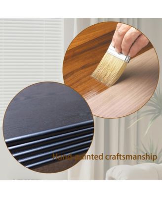 Modern Black Ribbed Coffee Table