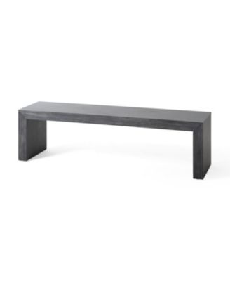 Acacia Wood Black Dining Bench
