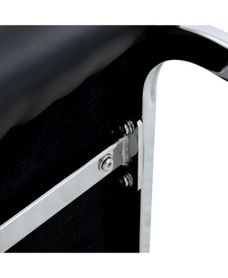 Arch Dining Chairs - Black PU, Silver Legs (Set of 8)