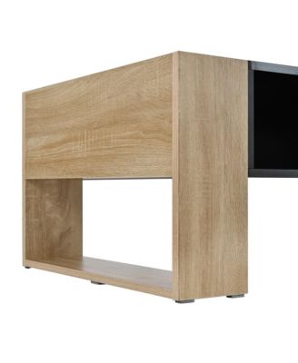 Glossy Two-Tone Coffee Table with Storage