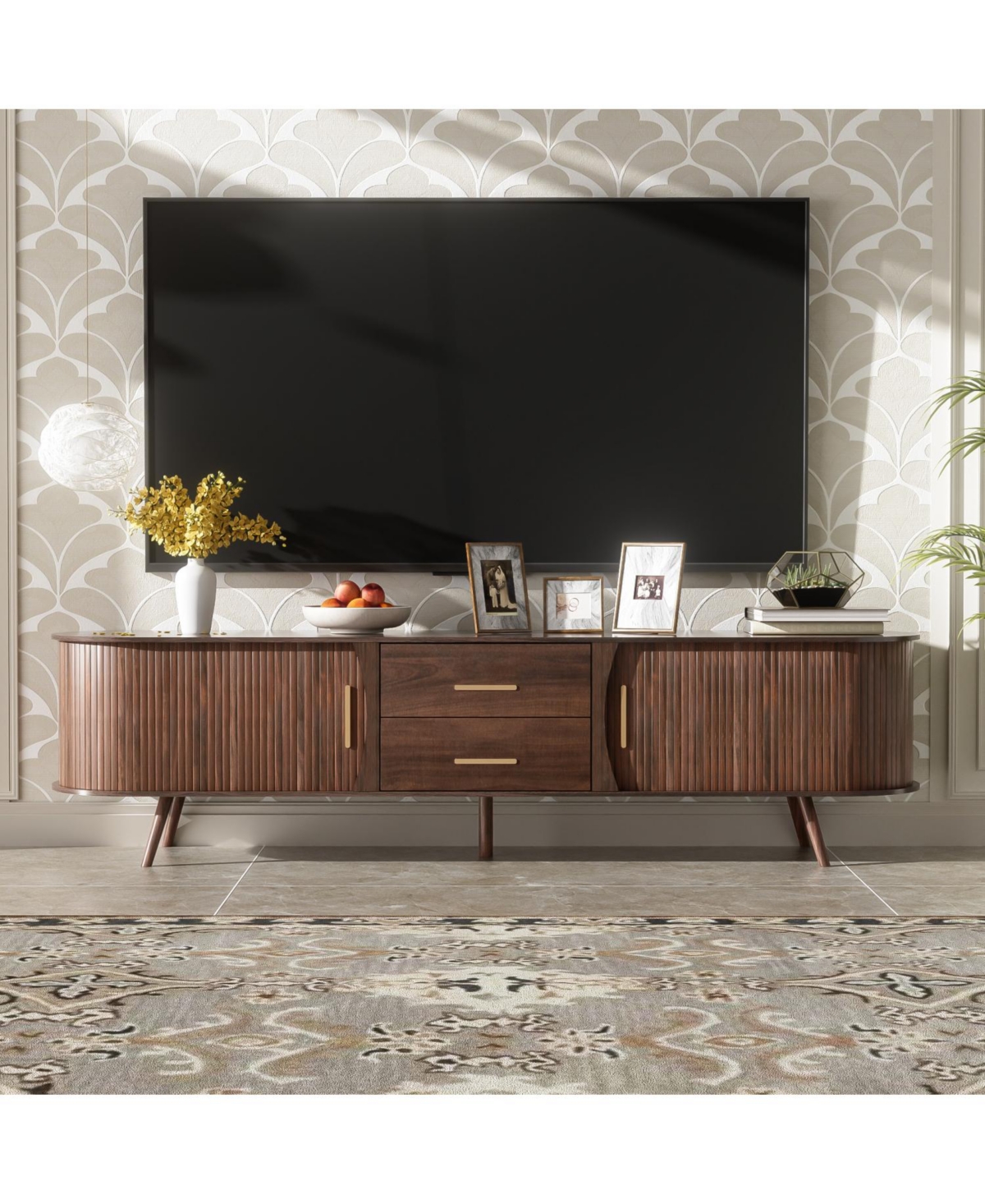 Streamdale Furniture Mid-Century Modern Tv Stand for 80" Tv