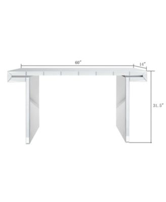 Luxury Fluted Mirror Console Table