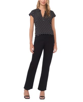 Women's V-Neck Front Placket Blouse