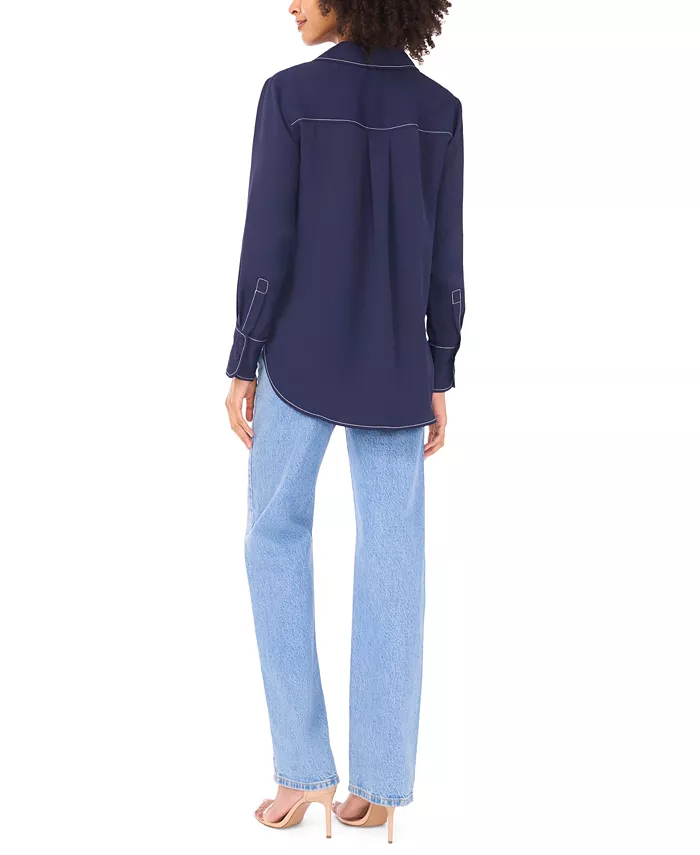 Women's Collared Neck Blouse - thumbnail 6
