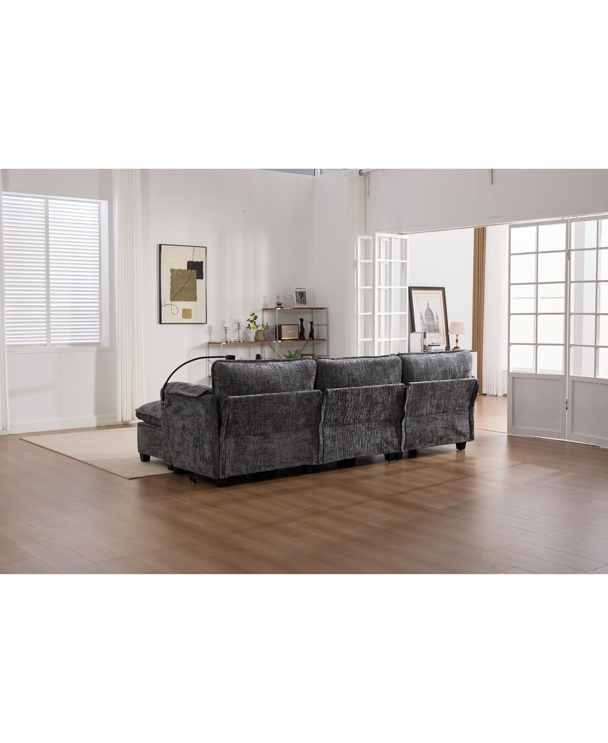 Streamdale Furniture Oversized Sectional Sofa Cloud Couch w/ Ottoman