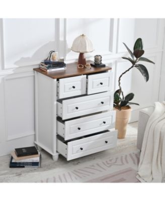 White 5-Drawer Dresser