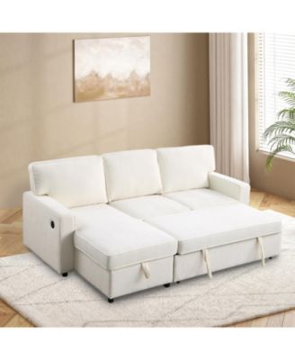 Streamdale Storage Sleeper Sectional with USB & Cup Holders