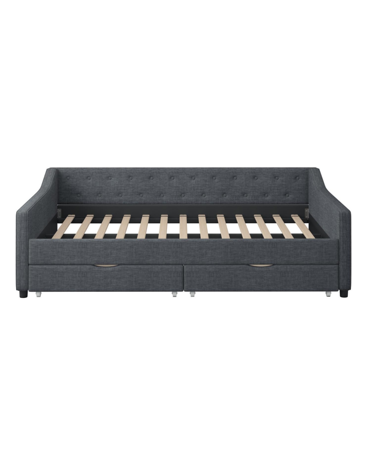 Streamdale Furniture Upholstered Daybed with Drawers & Tufted Back