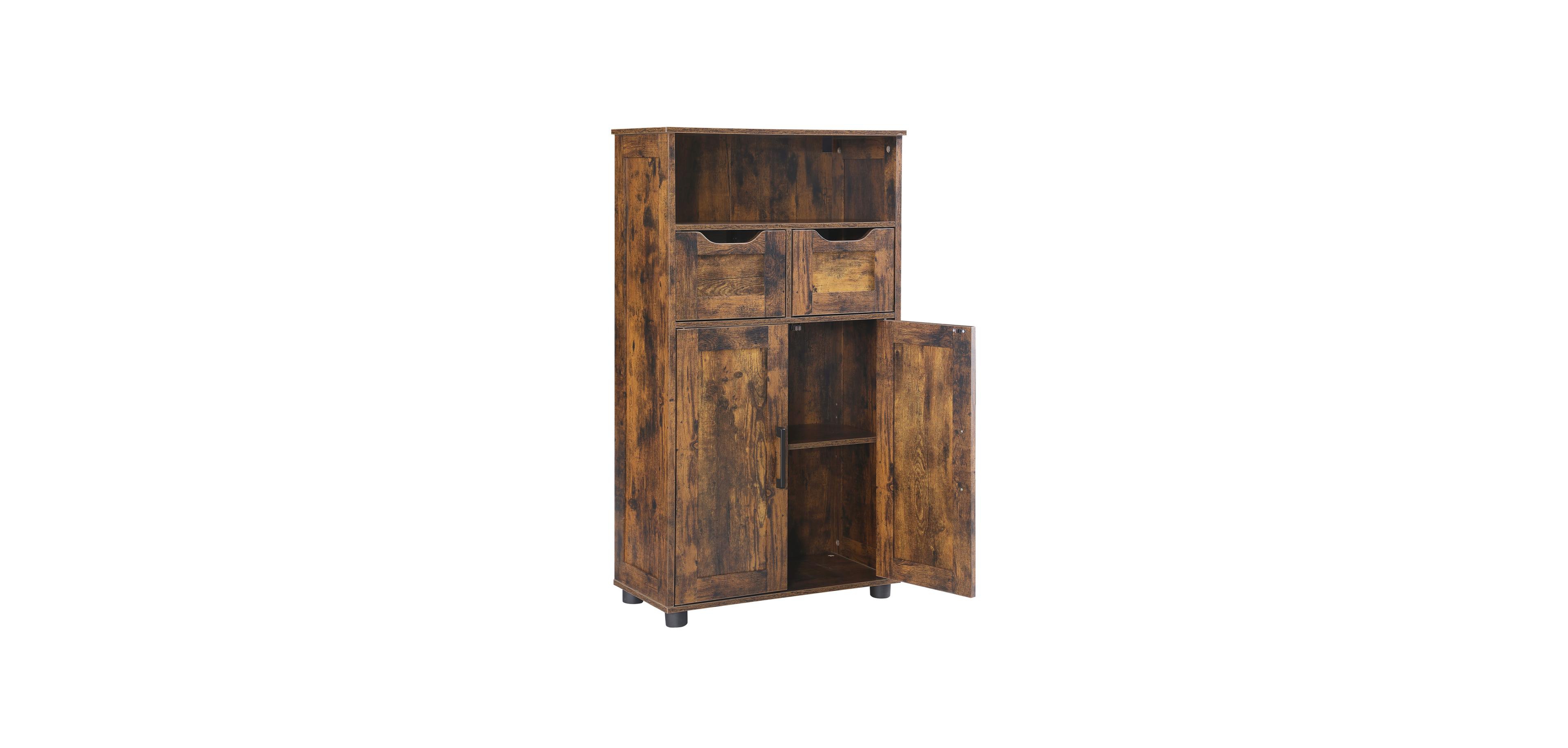 Streamdale Furniture Tall Storage Cabinet with Drawers & Adjustable Shelf