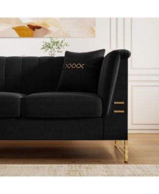 Cream Velvet Tufted Sofa Set - Modern Comfort & Style