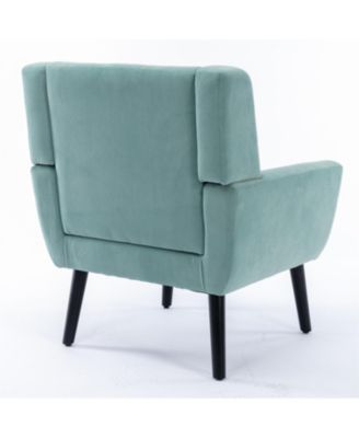 Velvet Accent Chair with Black Legs